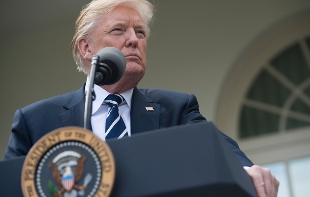 Le président américain Donald Trump, le 16 octobre 2017 à la Maison Blanche, à Washington
