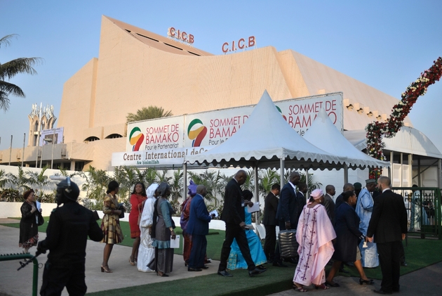 Arrivée des participants au sommet Afrique-France le 14 janvier 2017 à Bamako