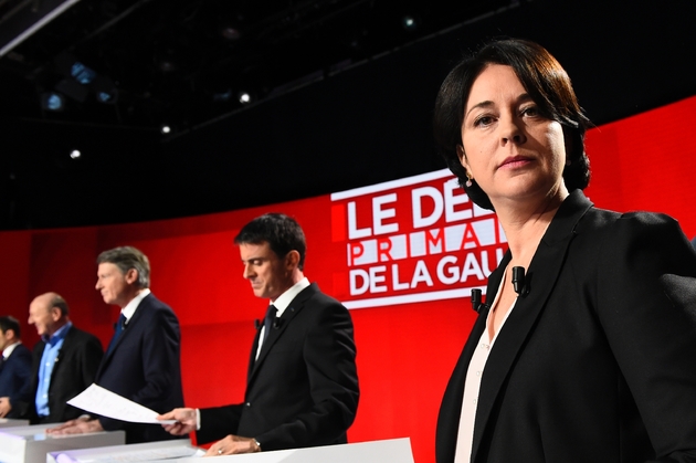 Sylvia Pinel lors du deuxième débat télévisé de la primaire du PS et de ses alliés, le 15 janvier 2017, à Paris.