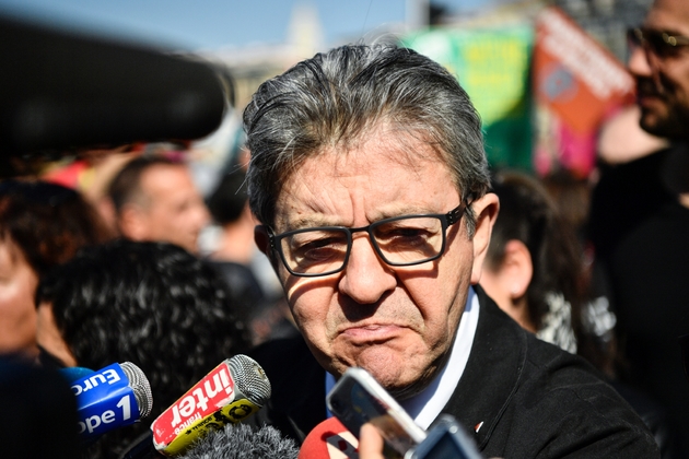 Jean-Luc Mélenchon lors de la manifestation du 1er mai, à Marseille le 1er mai 2019
