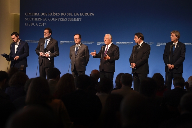 Sommet de sept pays du sud de l'Union européenne à Lisbonne, le 28 janvier 2017    