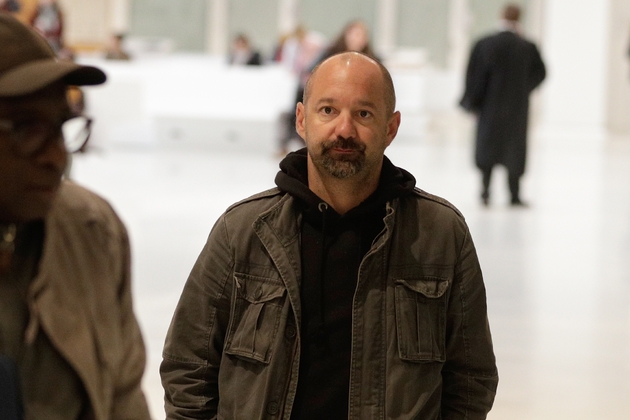 Vincent Crase, un proche d'Alexandre Benalla, arrive au tribunal de Paris, le 19 février 2019