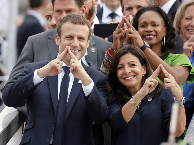 Anne Hidalgo et Emmanuel Macron JO Paris 