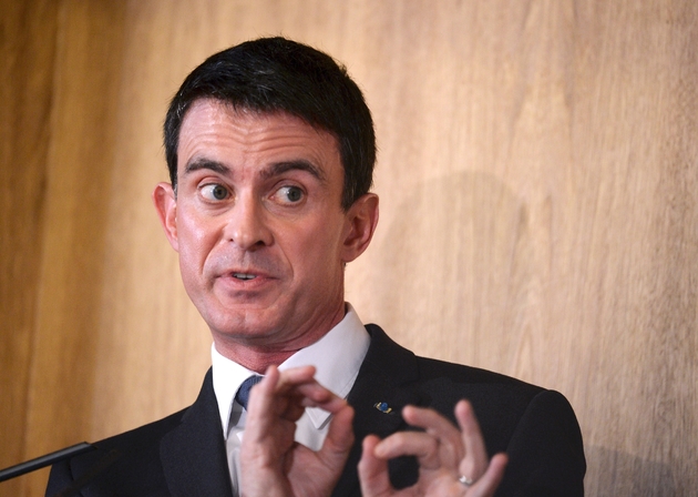 Manuel Valls lors d'un débat à la CPME (Confédération des Petites et Moyennes Entreprise) le 11 janvier 2017 à Puteaux