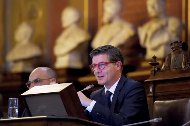 Le nouveau maire de Bordeaux Nicolas Florian, le 7 mars 2019 
