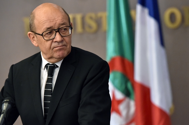Le chef de la diplomatie française Jean-Yves Le Drian à Alger le 13 juin 2017