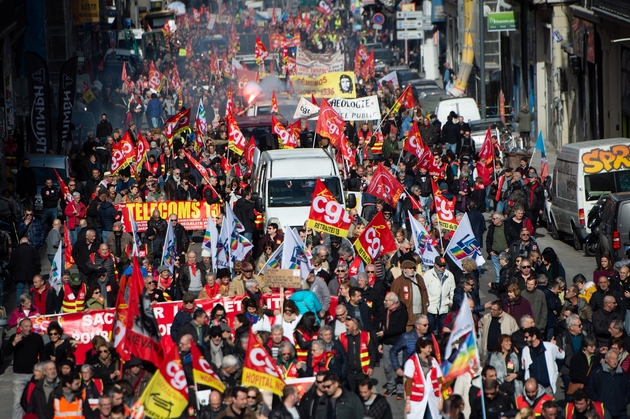 Manifestation contre la réforme des retraityes le 6 février 2020 à Marseille