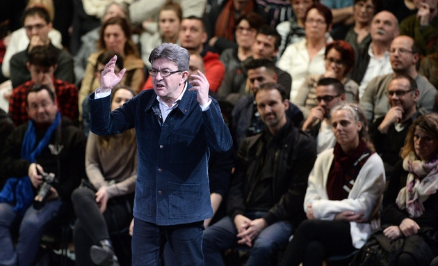 Le candidat à la présidentielle Jean-Luc Mélenchon à Brest, dans l'ouest de la France, le 28 février 2017