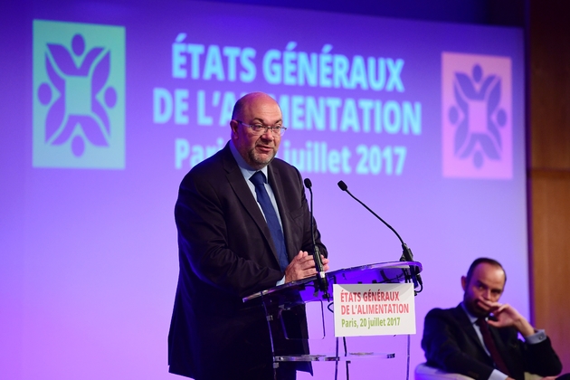 Le ministre de l'Agriculture, Stéphane Travert, à l'ouverture des Etats généraux de l'alimentation le 20 juillet 2017