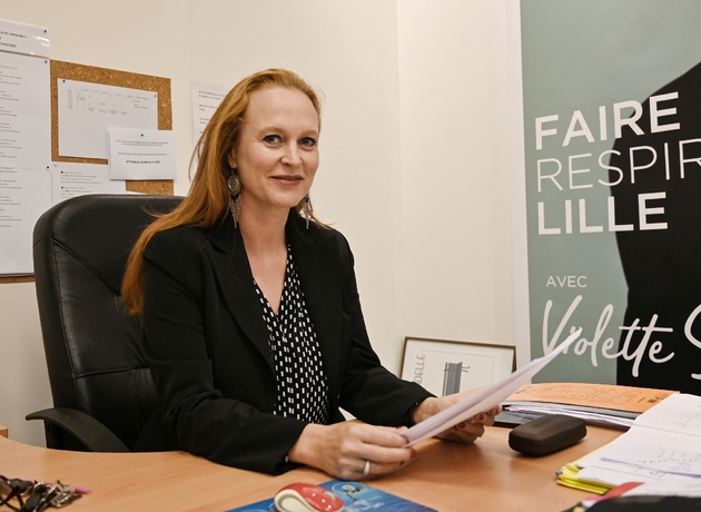 Violette Spillebout, candidate LREM aux élections municipales à Lille, le 18 octobre 2019
