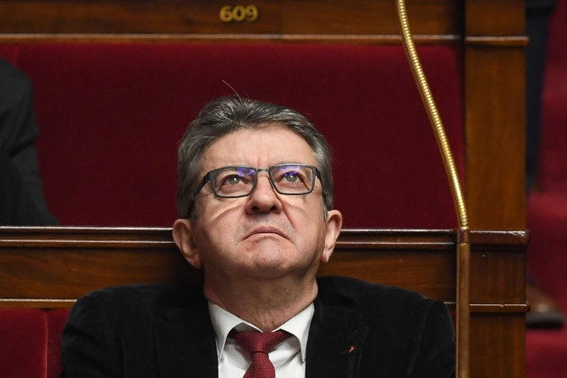 Le chef de file de La France insoumise (LFI) Jean-Luc Mélenchon à l'Assemblée nationale à Paris, le 23 janvier 2019