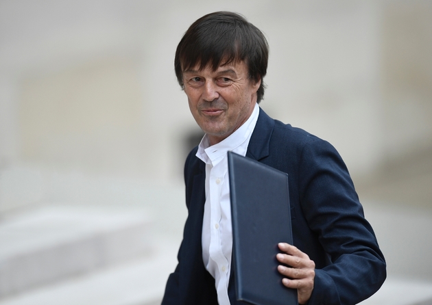 Nicolas Hulot, le nouveau ministre de la Transition écologique, arrive à l'Elysée pour le premier Conseil des ministres, le 18 mai 2017 à Paris