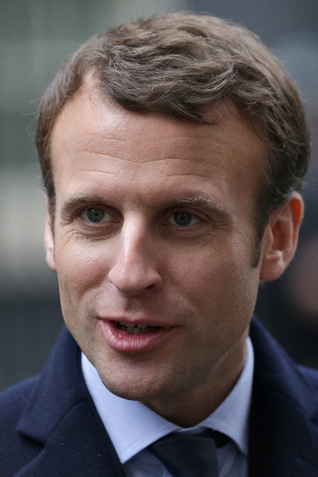 Le candidat à la présidentielle française Emmanuel Macron à Londres, le 21 février 2017
