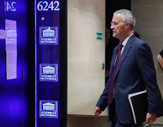 Patrick Strzoda, directeur du cabinet d'Emmanuel Macron à l'Elysée, arrive devant la commission d'enquête de l'Assemblée nationale le 24 juillet 2018