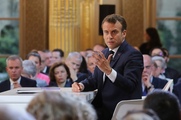 Emmanuel Macron donne une conférence de presse à l'Elysée, le 25 avril 2019