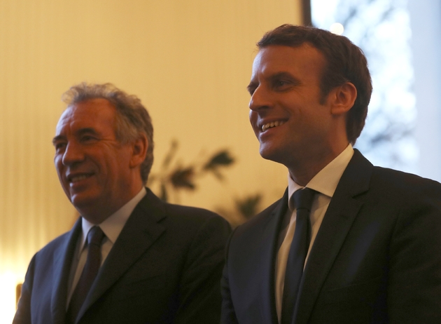 François Bayrou et Emmanuel Macron le 23 février 2017 à Paris