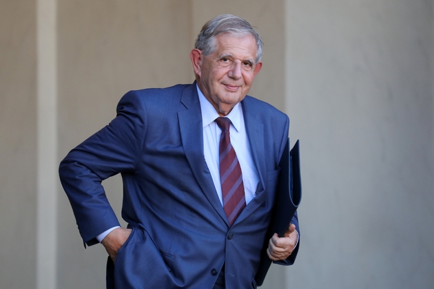 Le ministre de la Cohésion des territoires Jacques Mézard, quittant le palais de l'Elysée, le 14 septembre 2017 à Paris