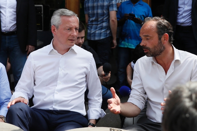 Edouard Philippe et Bruno Le Maire à Pacy-sur-Eure, le 28 mai 2017