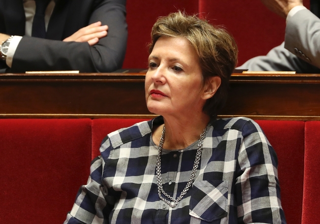 La députée des Hauts-de-Seine Frédérique Dumas sur les bancs de l'Assemblée nationale. Photo prise le 28 novembre 2017.