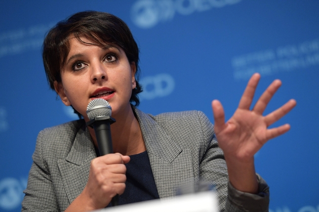 L'ancienne ministre de l'Education Najat Vallaud-Belkacem, le 6 décembre 2016, lors d'une conférence de presse à Paris