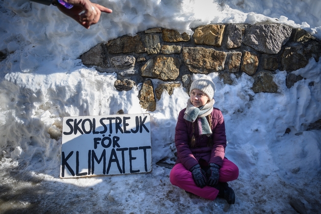 La militante écologique suédoise Greta Thunberg, le 25 janvier 2019 à Davos, en Suisse