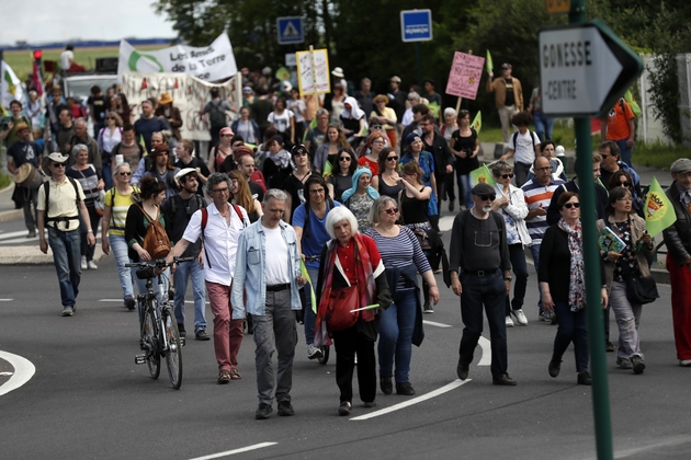 Manifestation contre le projet de zone commerciale Europacity dans le Val-d'Oise, le 21 mai 2017