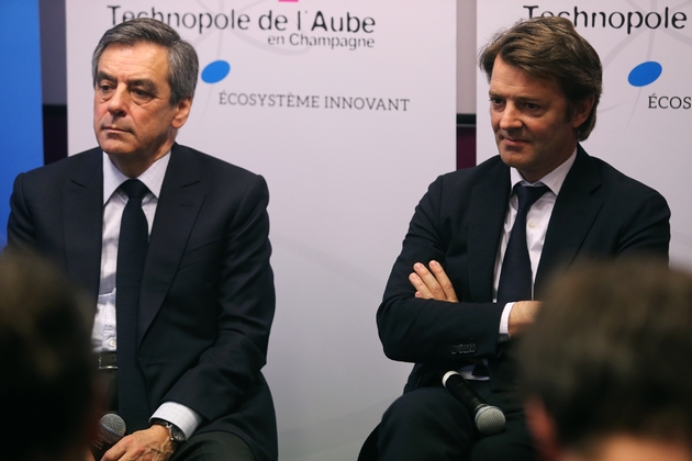 François Fillon et François Baroin à Troyes (Aube) le 7 février 2017