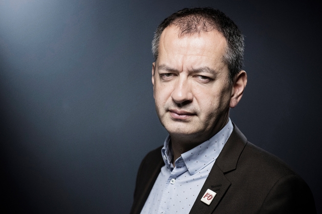 Pascal Pavageau photographié à Paris le 4 avril 2018