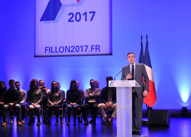 François Fillon à Chasseneuil-du-Poitou, près de Poitiers, le 9 février 2017
