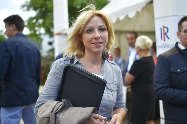 Florence Portelli, candidate à la présidence des Républicains, lors des universités d'été du parti à La Baule, le 2 septembre 2017