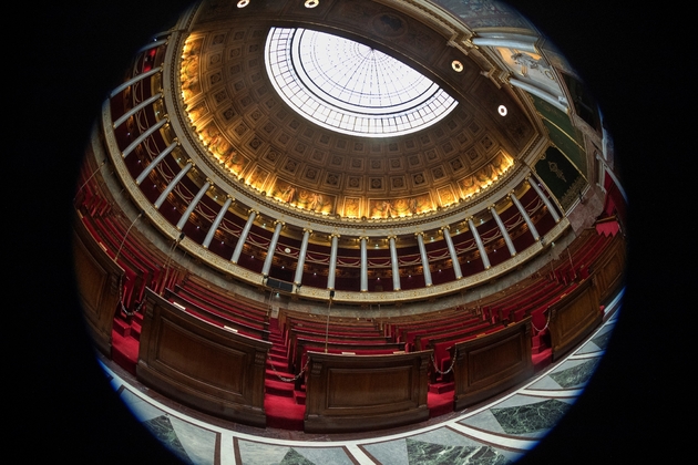 Vue de l'Assemblée nationale à Paris le le 16 octobre 2017