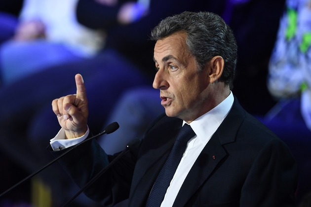 Nicolas Sarkozy lors du second débat de la primaire de la droite et du centre le 4 novembre 2016 salle Wagram à Paris