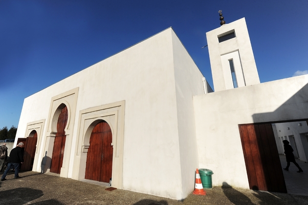 La mosquée de Bayonne où deux fidèles ont été blessés lundi par un ancien candidat du Front national, à Bayonne, le 5 mars 2015