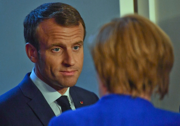 Le président Emmanuel Macron et la chancelière allemande Angela Merkel à Bruxelles, le 11 juillet 2018