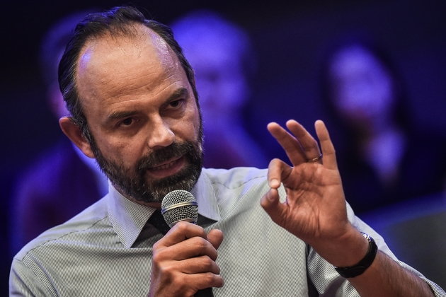 Le Premier ministre Edouard Philippe en campagne à Valencienne, le 21 mai 2019