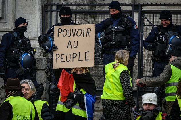 Des manifestants 