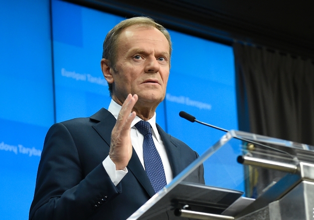 Le président du Conseil européen Donald Tusk lors d'un sommet européen à Bruxelles le 22 mars 2019