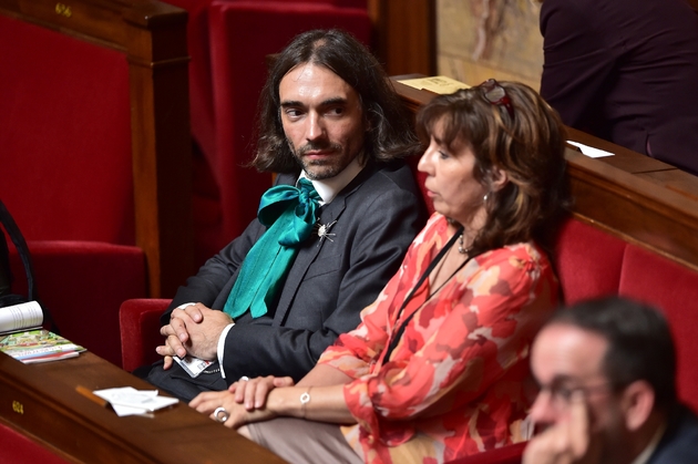 Cédric Villani (G), le 27 juin 2017 à l'Assemblée nationale