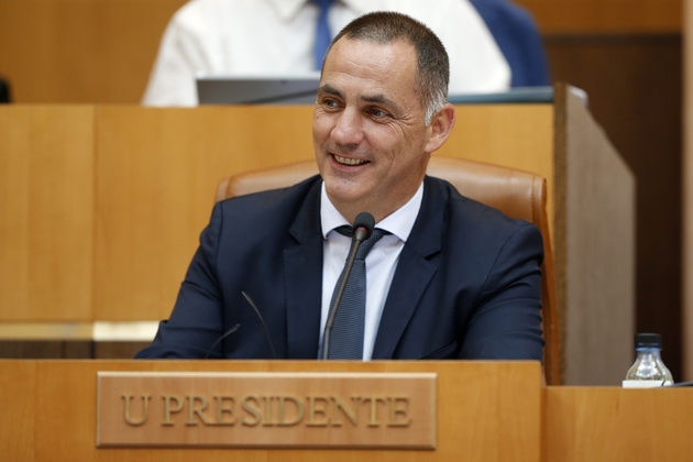 Le président du Conseil exécutif de Corse Gilles Simeoni, à Ajaccio, le 28 juin 2018.