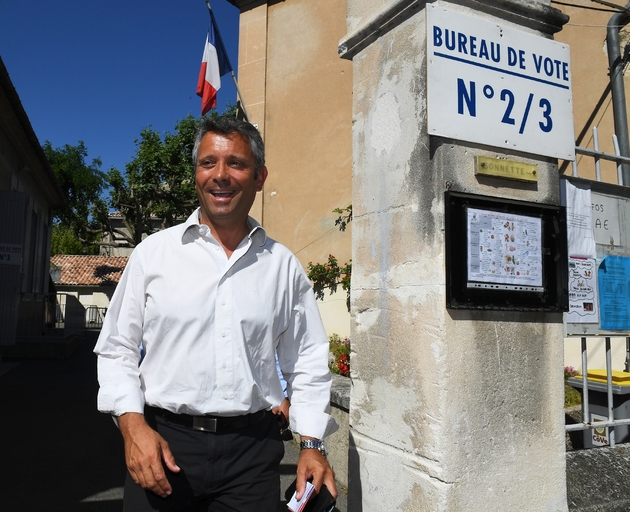 Le suppléant de la députée FN du Vaucluse Marion Maréchal-Le Pen, Hervé de Lépinau, à Carpentras le 11 juin 2017.