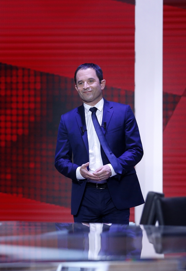 Benoît Hamon sur le plateau de l'Emission politique de France 2, le 18 mai 2017