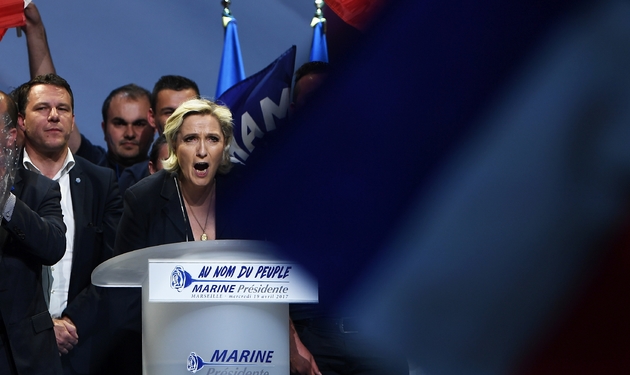 Marine Le Pen, le 19 avril 2017, à Marseille