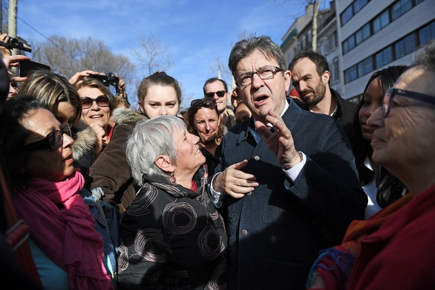 Jean-Luc Mélenchon le 8  mars 2017 à Marseille