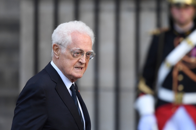 Lionnel Jospin, Premier ministre socialiste de Jacques Chirac, arrive à l'église Saint-Sulpice pour l'hommage solennel à l'ancien président de la République, le 30 septembre 2019