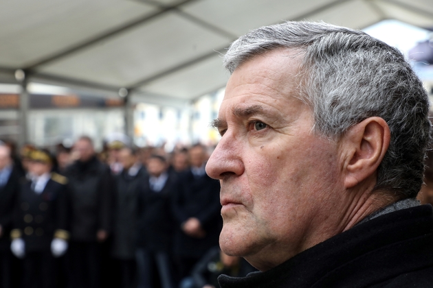 Le  directeur de cabinet d'Emmanuel Macron, Patrick Strzoda, à Ajaccio, le 6 février 2018