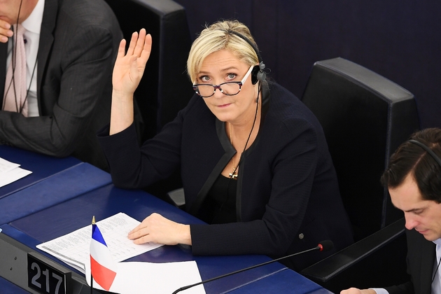 La présidente du FN Marine Le Pen, le 22 novembre 2016 à Strasbourg 