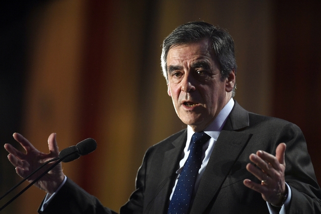 François Fillon, candidat à la présidentielle, lors d'un meeting à Oyonnax, le 19 janvier 2017