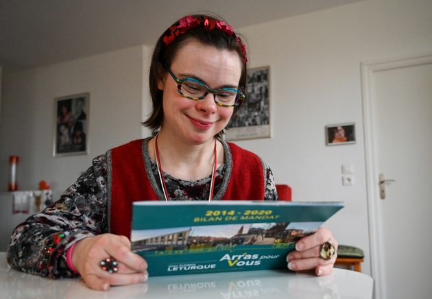Eléonore Laloux, porteuse de trisomie 21 et candidate sur une liste des municipales à Arras, le 13 février 2020