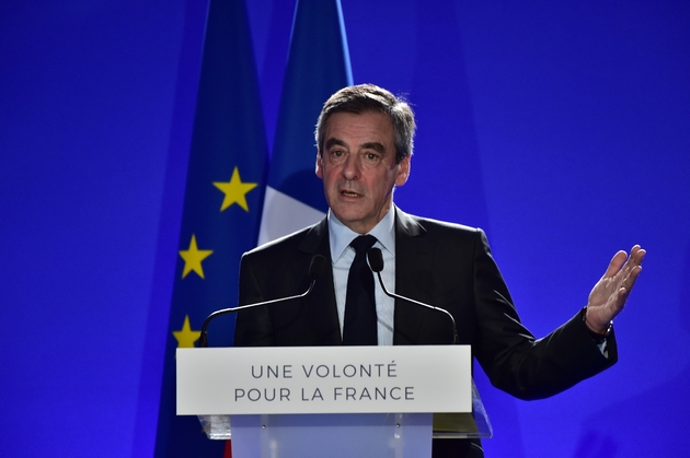 François Fillon en campagne à Paris, le 6 avril 2017