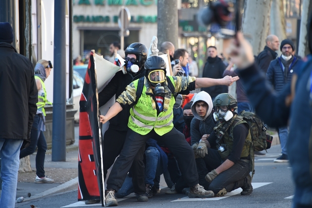 Des incidents ont éclaté entre participants et forces de l'ordre, le 16 février 2019 à Toulouse en fin de manifestations des 